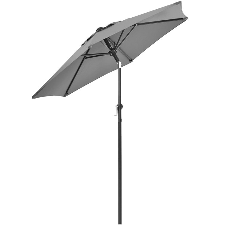 Malik 200cm Market Parasol, Grey