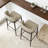 Metal Frame PU Leather Barstool-93075633
