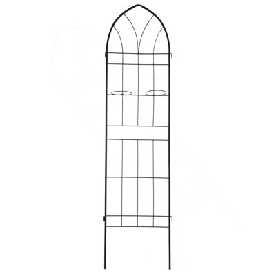 Paquet de 4 treillis de jardin en métal 78,7 "x 19,7" antirouille pour plantes grimpantes