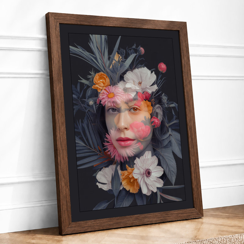 Flora And Face Botanical - Print, Walnut, A3 - 42.0 x 29.7 cm