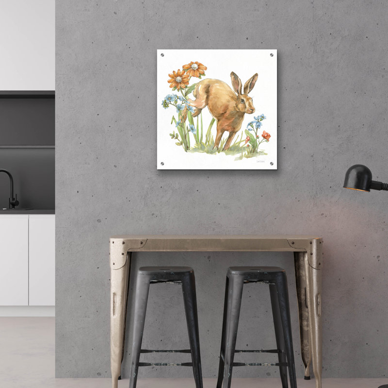 «In The Garden 4» par Leslie Trimbach, art mural en verre acrylique, H 24 po x l 24 po x P 0,2 po