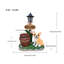 Statue de planteur de chien carlin assis