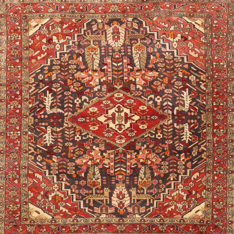 Tapis 100% traditionnel lavable à la machine 3789, Carré 4 pi