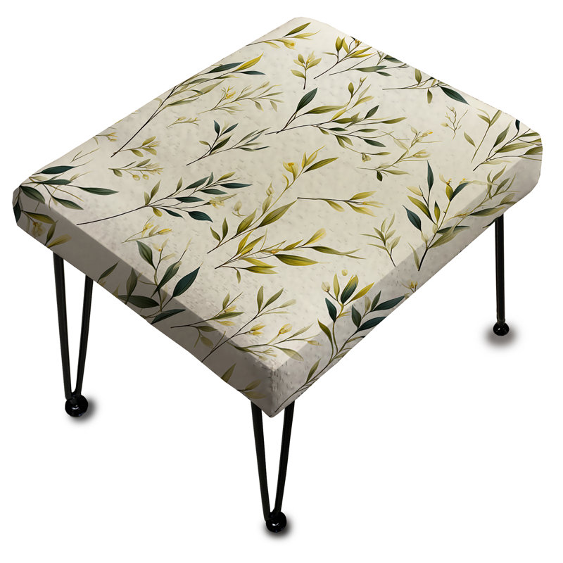 Zen Leaves - Plants Rectangle Ottoman