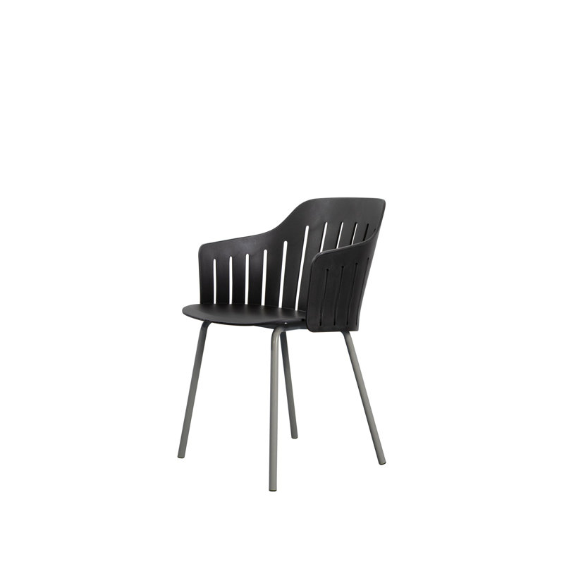 Choice Chair Indoor and Four Steel Legs Base with Upholstery Cane-line Zen Seat Cover, Light Brown, Black, Taupe