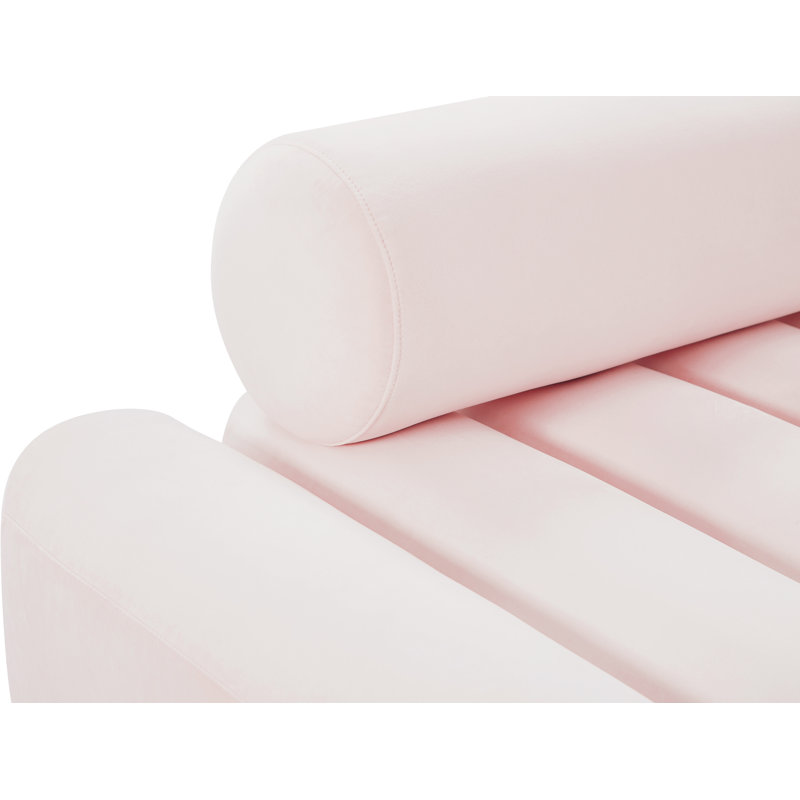Fauteuil Erlond, Velours rose