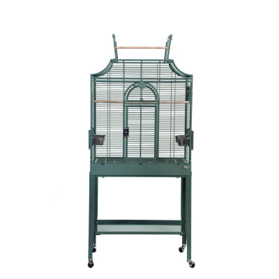 56'' Iron Victorian Top Flight Cage with Wheels