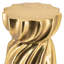 14X14x18.7" Gold Magnesium Accent Stool With Sculptural Swirl Design, Contemporary Side Table, Decorative Display Stand, Or Extra Seating Option