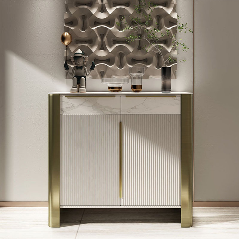 Earley, Cream/Grayish White/Gold, 43.3" H x 39.37" W x 13.78" D