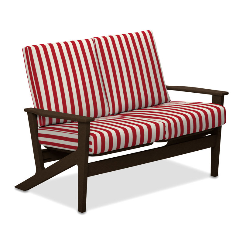 Chrisa 51.5'' Wide Loveseat with Cushions, Ross, Textured Kona