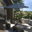 Parasol de patio 11 pieds avec manivelle en aluminium-1548543218