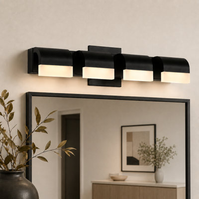 Éclairage pour salle de bain 4 lumières DEL à intensité variable Modern