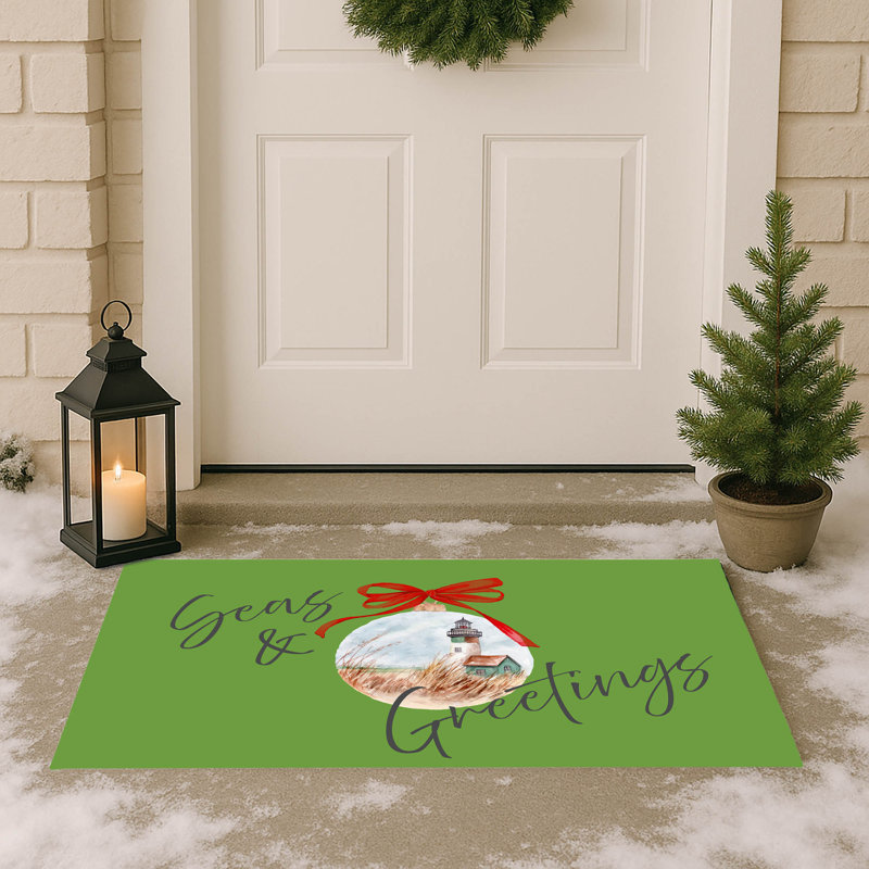 Tapis d'extérieur Seas & Greetings, Vert, L 21 po x L 34 po