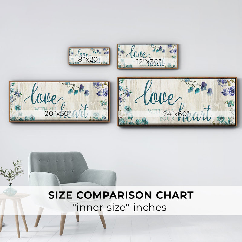 «Love With All Your Heart», toile encadrée