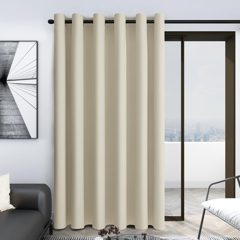 Penkridge Room Darkening Curtain Single Panel, 80" W x 84" L, Light Gray