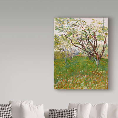 « the fleuring verge » par vincent van gogh, reproduction de peinture à l’huile sur toile tendue