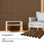 Gilded Peaks L 94,5 po x l 9,5 po x P 0,5 po murs de lattes en bois de polystyrène collé 62 pieds carrés-108198636