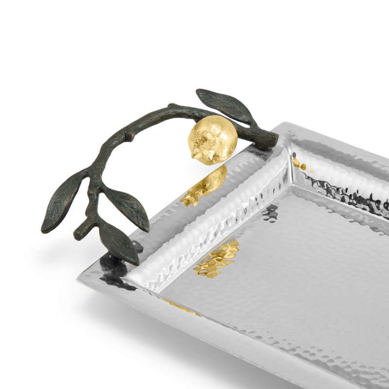 Pomegranate Serving Tray, 1.5" H x 12" W x 6" D
