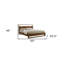 Structure de lit grand en bois brun-122544939