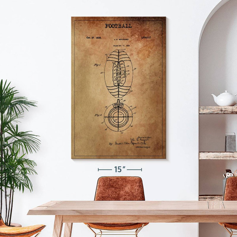 " Football Patent " by Patent Hunter, 48" H x 32" W 