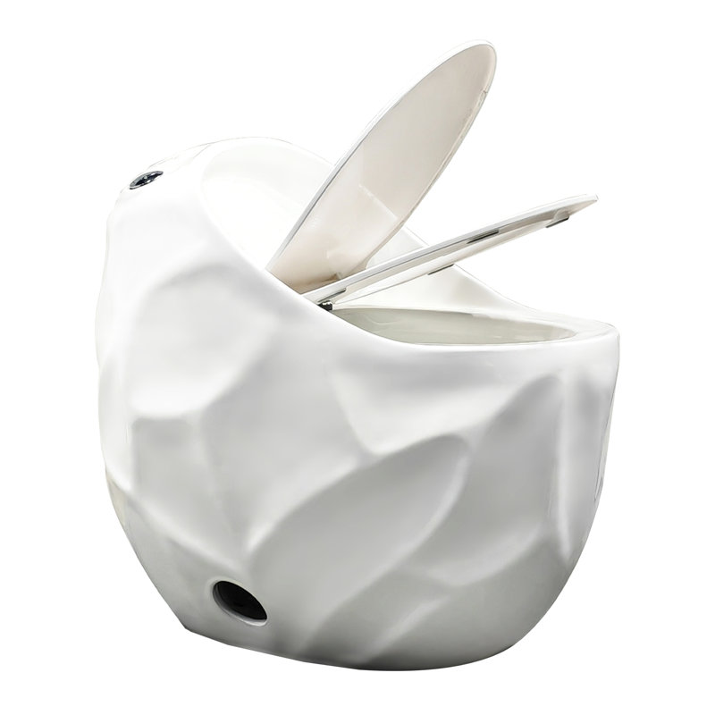 Single Flush 1.28 Glossy White Egg Shape One Toilet - Unique Design For Functional Bathrooms, Quick-Release Seat, Feature, Seamless Cleanliness, Water, Comfortable Standard Height, Quiet Flushing