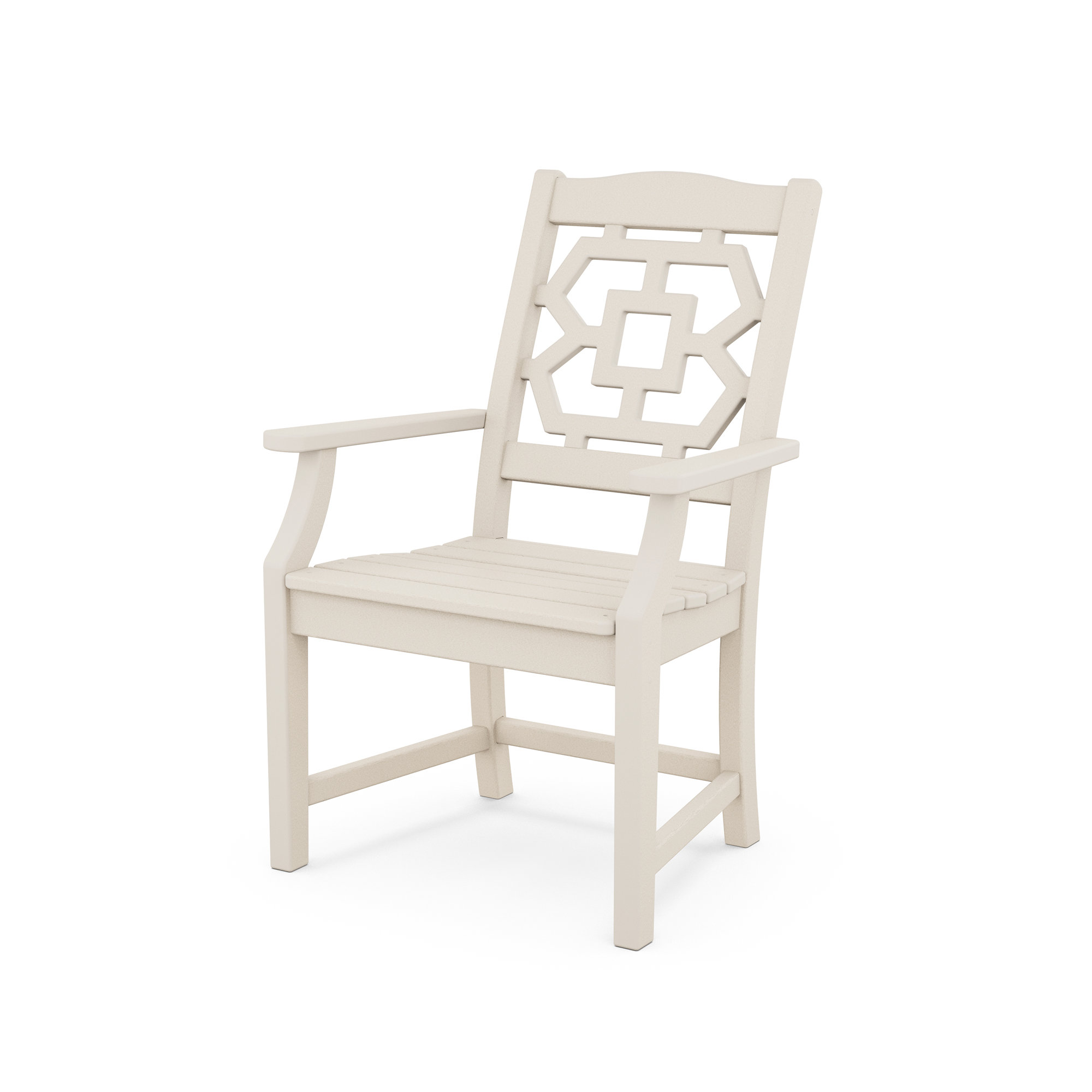 Chinoiserie Outdoor Dining Armchair, Sand