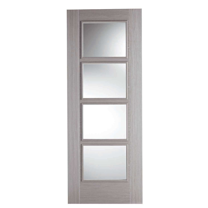 Vancouver 4L Light Grey Internal Door, 198.1 cm H x 68.6 cm W x 3.5 cm D
