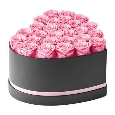 Fleurs pour toujours, 27 roses préservées dans une boîte en forme de cœur, Bouquet immortel de fleurs éternelles, cadeau d'anniversaire pour les femmes de sa femme, anniversaire, Saint-Valentin, Noël, rose