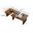 Wood Coffee Table, Mid Century Modern Living Room Table, Free Adjustable Shape, 2 Pieces, No Assembly Needed-2100117855-2094916924