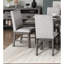 Ensemble de 2 chaises d'appoint de salle à manger Hoso, beige, structure en bois, garniture cloutée