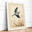 Heron in Flight Botanical - Framed Print-410585093-410585147