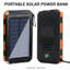  Chargeur solaire 20000 mAh pour téléphone portable, banque d'énergie solaire portative, double charge, Organe-1567439894