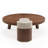 Irregular Round Solid Wood Walnut Coffee Table