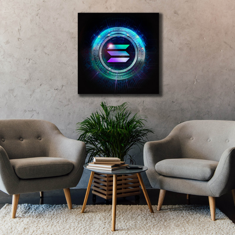 Toile épique «Wagmi Solana Crypto» par Epic Portfolio, 12 po x 12 po, H 37 po x l 37 po x P 1,5 po