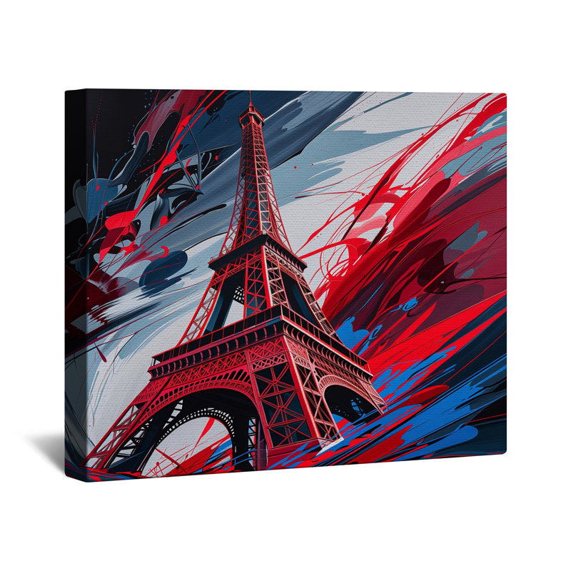 Toile tendue sur toile Eiffel Tower - Décoration murale architecture en plusieurs tailles, 24 po x 36 po