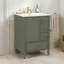 Meuble-lavabo en bois 24 po avec lavabo, poignées, tiroirs et porte 24 po -390195987