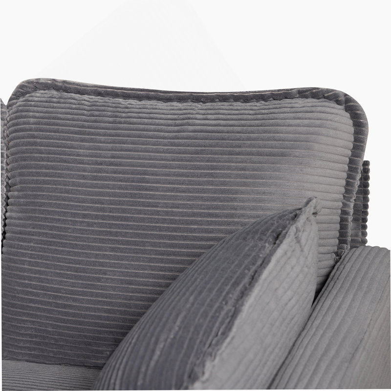 48-Inch Corduroy Loveseat With Side Storage, Sturdy Frame, And High-Rebound Cushions For Compact Living Spaces., Gray