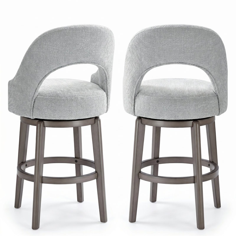 Tabouret de bar pivotant à 360 ° Design moderne pour bar de cuisine et de maison 26 po (ensemble de 2)