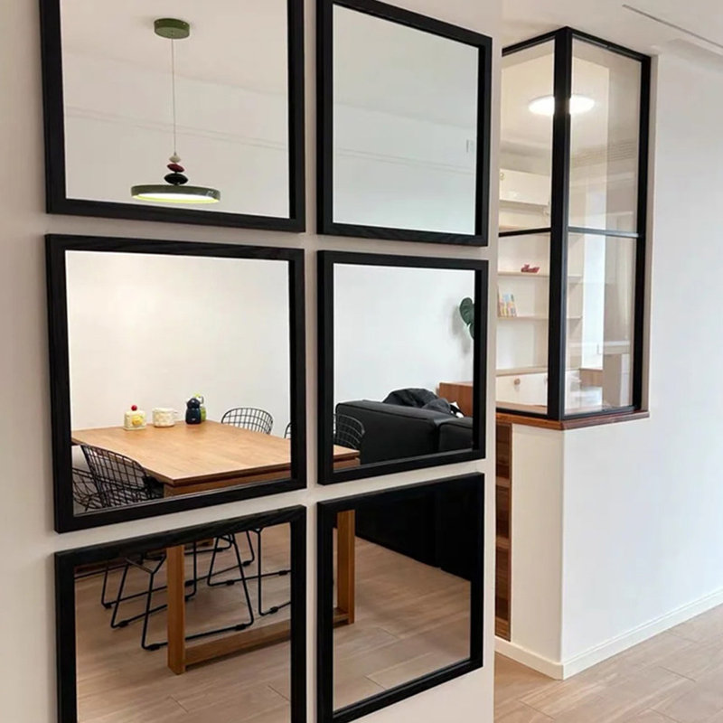Rectangle Metal Wall Mirror, 27.56" H x 41.34" W