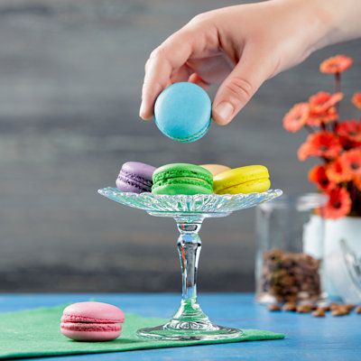Petit plateau de service en verre pour pâtisserie