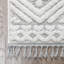 Tapis géométrique gris / blanc en polypropylène touffeté à la machine 5 pi 3 po x 7 pi 3 po Geometric-291115850