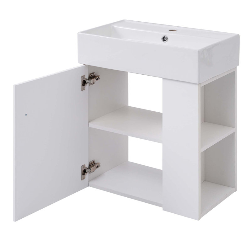 Meuble-lavabo simple avec plateau 21,6 po Zahida