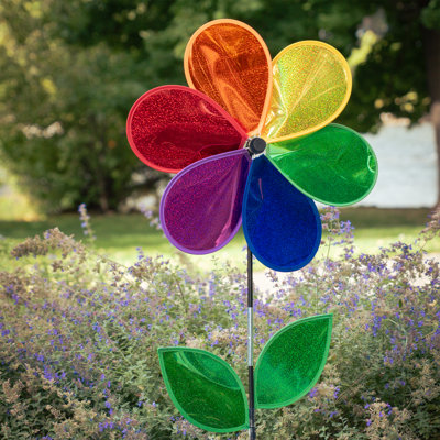Roue à fleurs 19 po Rainbow Glitter