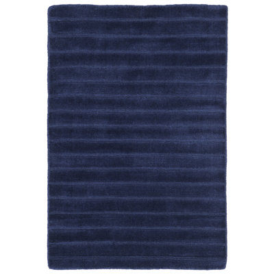 Ralph Lauren Upper Deck Hand Knotted, New Zealand Wool, Navy Blue Area Rug