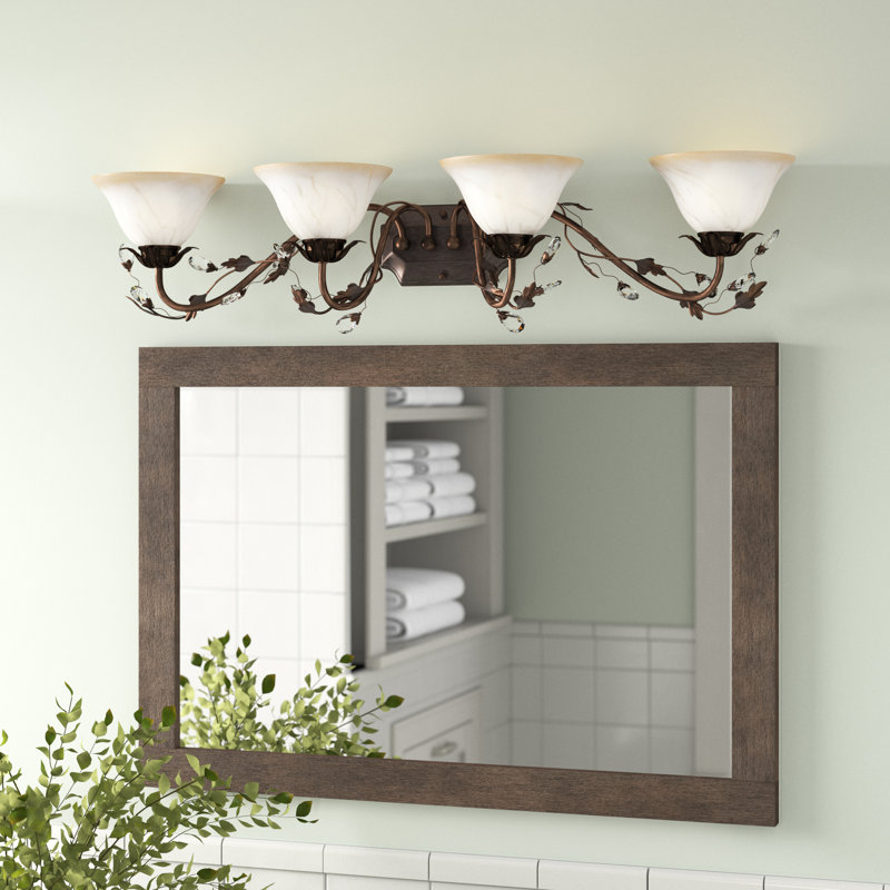 Éclairage pour meuble-lavabo à intensité variable Amariona, Bronze huilé