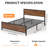 Bed Frame With Headboard And Footboard, Metal Bed Frame With Under-Bed Storage, All-Metal Support System, No Box Spring Needed, Easily Assemble-1487323818-1487323817