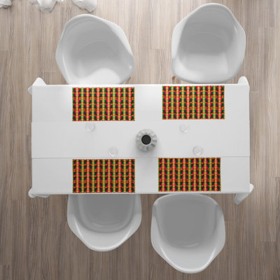 Polyester Polka Dots Rectangle Placemat