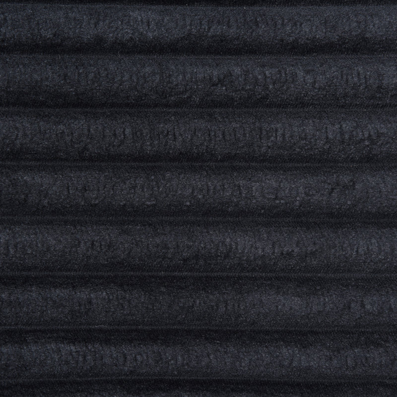Chaise longue en velours côtelé écarlate, super confortable et doux, Velours côtelé noir