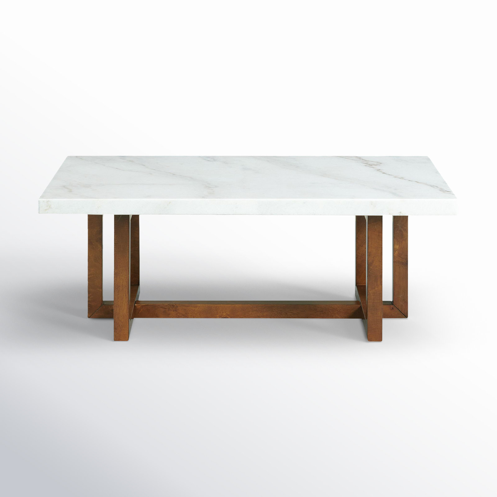 Phang 48" Genuine Marble Coffee Table, Brown