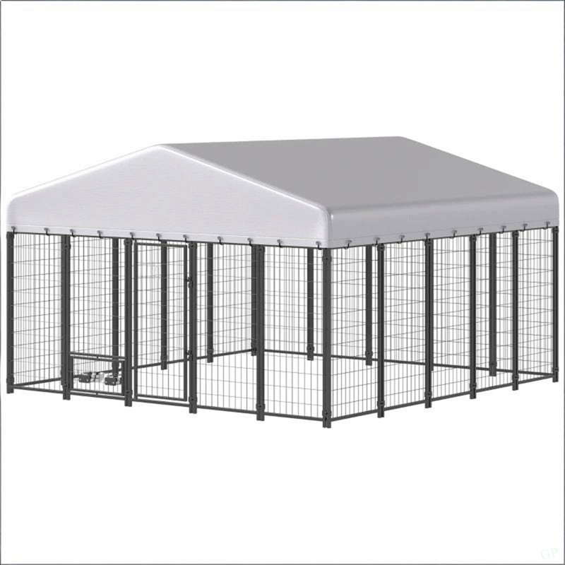 Chenil spacieux pour chien, chenil d'extérieur pour animaux